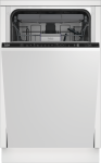 BEKO Dishwasher | DIS46120 | Built-in | Width 45 cm | Number of place settings 11 | Number of programs 6 | Energy efficiency class E | Display | White