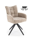 2-jų kėdžių komplektas Halmar K540, smėlio/juodos spalvos