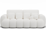 Sofa-lova Eltap Cotonn, 256x119x105 cm, balta