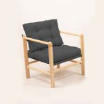 Lauko kėdė Garden4You MYG03 – antracito spalvos, moderni, MDF