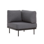 Lauko krėslas Patio Piryt D053-16EB pilkas, praktiškas poliesteris