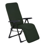 Sulankstoma sodo kėdė „Patio Modena Kwadrat Plus Black Edition“ su žalia sėdyne, plieninis rėmas