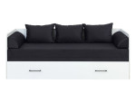 Sofa Tetrix, 200x79x73 cm, balta/juoda