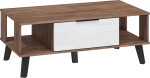 Staliukas Sven, 46x120x65 cm, tamsiai rudas/baltas