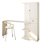 Rašomasis stalas ir knygų spinta Rb1000401557, balta