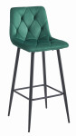 Leobert NADO modernių veliūrinių baro kėdžių rinkinys, 2 vnt., žalia/juoda