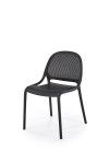 K532 juodas valgomasis krėslas, gamintojas Halmar – elegantiškas, patvarus ir patogus