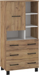 Vitrina Meblocross 1D3SP, ruda