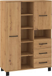 Vitrina Meblocross 2D3SP, ruda