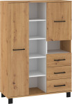 Vitrina Meblocross 2D3SP, ruda