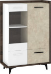 Vitrina Meblocross Box BOX-13 – moderni stovimoji vitrina su lentynomis