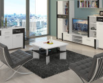 Kavos staliukas Vectra, baltas/juodas