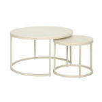 Coffee table HEDVIG 2pcs set, beige