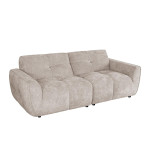 Sofa Home4you DAMALI, 2 vietų, šviesiai rudos spalvos audinys, moderni