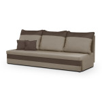 Miegamoji sofa „Konsimo Gustav“, šviesiai ruda/tamsiai ruda, trivietė, su miego funkcija, patalynės dėže