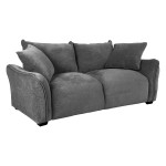 Sofa Home4You Divi, 166x96x83 cm, pilka