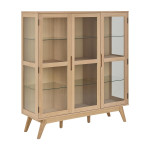 Vitrina Marte 140x40x148 cm, smėlio spalvos