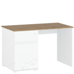 Rašomasis stalas Mebelbos Vigo, 120x67x76 cm, baltas/rudas