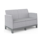 Dvivietė sodo sofa Keter Scandi Forma, 124.5×77.5×73 cm, pilka