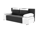 Trivietė sofa su miegojimo funkcija Soni, pilka/balta