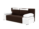 Trivietė sofa su miegojimo funkcija Soni, ruda/balta