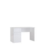 Rašomasis stalas LQXB211L-C87, 120x60x75.3 cm, baltas/blizgus