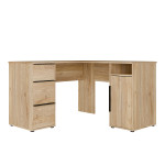 Rašomasis stalas Orkney, 124,6x124,6x75,5 cm, rudas
