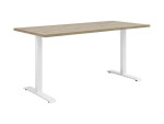 Kompiuterinis stalas Connect, 160x80x77 cm, baltas/rudas