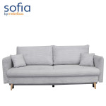 Sofa-lova Mebelbos Eris 3DL, 212x100x90 cm, pilka