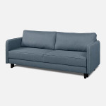 Trivietė sofa-lova su daiktadėže Bruno 3DL Lumos83, melsvai pilka