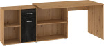 Kampinis rašomasis stalas Beat L, 137x75x136 cm, rudas/juodas