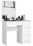 Kosmetinis staliukas T-6/SL su veidrodžiu 500x600 mm, baltos spalvos