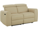 Dvivietė sofa-reglaineris Notio Living Capena, dirbtinė oda, kreminė