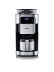 Severin filtru kavos aparatas su malūnėliu ir nerūdijančio plieno termokanu, Cafetière juoda, nerūdijantis plienas (nabrėžtas)