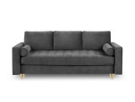 Sofa Milo Casa Santo, tamsiai pilka/auksinės spalvos