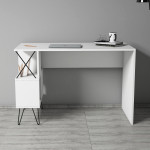 Rašomasis stalas Kalune Design 845 (II), baltas/juodas