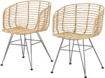 2-ių kėdžių komplektas Notio Living Cello, rudas