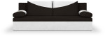 Trivietė sofa Bellezza Polo, ruda/balta
