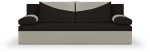 Sofa-lova Polo, 190x84x85 cm, juoda/smėlio spalvos