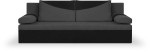 Sofa-lova Polo, 190x84x85 cm, pilka/juoda