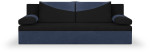 Trivietė sofa Bellezza Polo, juoda/mėlyna