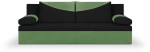 Trivietė sofa Bellezza Polo, juoda/žalia