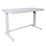 Reguliuojamo aukščio elektrinis stalas Home4You Ergo, 120x60 cm, baltas