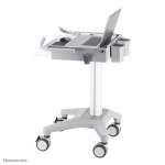 Mobilus stalas MED-M200 Neomounts by Newstar nešiojamam kompiuteriui, klaviatūrai ir pelei, reguliuojamas aukštis – baltas