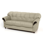 Sofa-lova Rosa 3S, smėlio spalvos/juoda