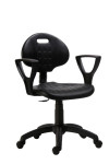 Biuro kėdė Wood Garden 1290 PU, juoda