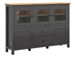 Vitrina Hesen 3W2D2S, pilka/ruda