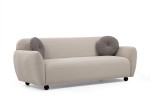 Trivietė sofa Kalune Design Eddy, smėlio spalvos