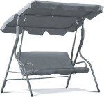 Lauko sūpynės su stogeliu FunFit Garden Relax, pilkos