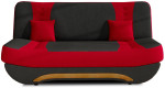Sofa NORE Ewa II, raudona/juoda